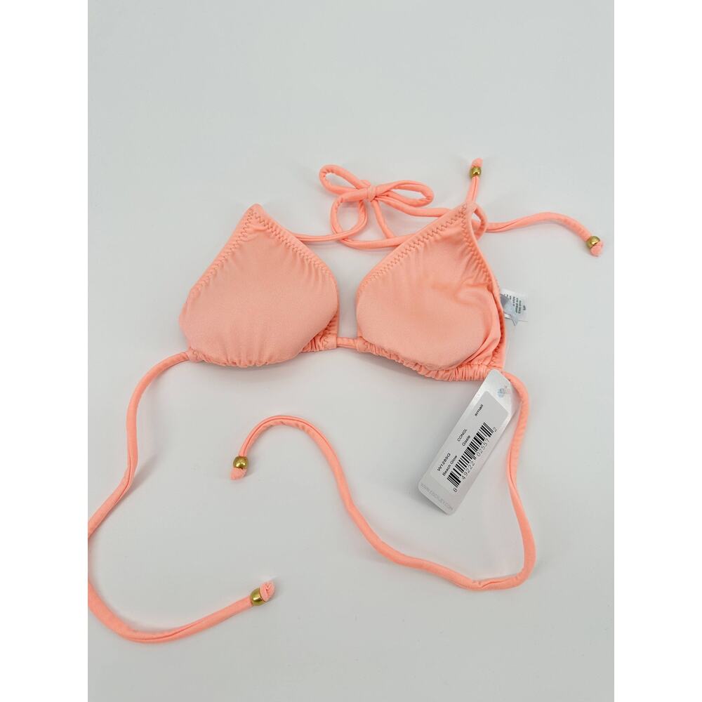 Eberjey Beach Glow Gisele Orange Triangle Bikini Top Womens‎ Size Small W1285G